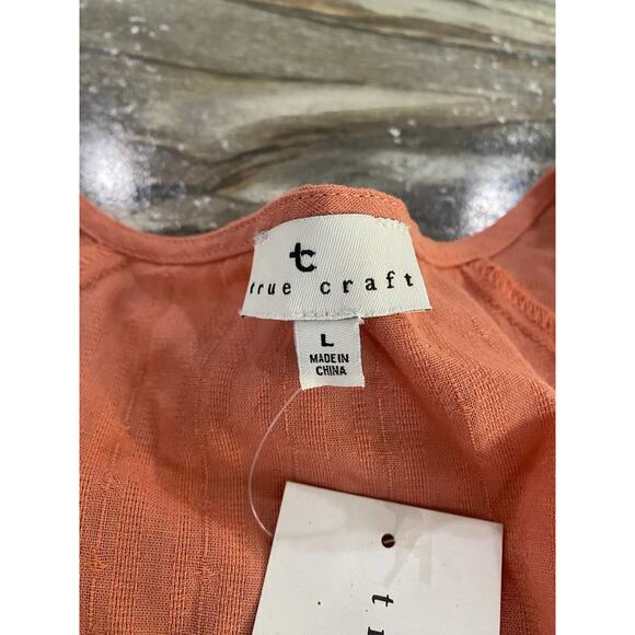 True Craft Orange top- New W/Tags! Size Ladies Women’s Small! - Picture 2 of 3